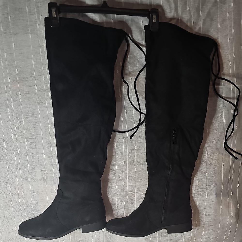 Black Over-the-Knee Boots.  Sz 8.5